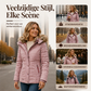 ✨ Winter Elegantie 🤎 Dames Getailleerde Gewatteerde Jas met Capuchon – Warm, Comfortabel & Flatterende Pasvorm