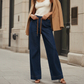 ✨ Casual Favoriet 👖 Dames Wijde Jeans met Trekkoord – Relaxte Pasvorm, Comfortabel & Moderne Denim Look