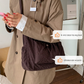 ✨ Nieuw Favoriet 👜 Geruite Cloud-Tas met Trekkoord & Ruches – Zacht, Ruim & Trendy Design