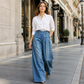 ✨ Tijdloze Denim Look 👖 Dames High-Waist Wide-Leg Jeans – Comfortabele Pasvorm & Optisch Langere Benen