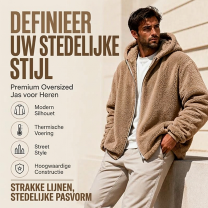 ❄️ Winter Deal 🧥 Warme Heren Capuchonjas met Pluche Voering – Zacht, Comfortabel & Heerlijk Warm