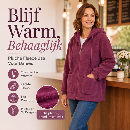 ☁️ Cozy Favoriet ✨ Dames Losse Sherpa Hoodie – Superzacht, Warm & Comfortabel voor Koude Dagen
