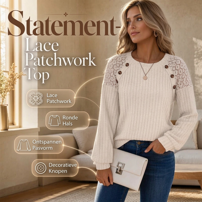 ✨ Tijdelijke Favoriet 👚 Dames Casual Geribbelde Gebreide Top met Lange Mouwen – Zacht, Comfortabel & Makkelijk te Combineren