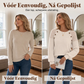 ✨ Tijdelijke Favoriet 👚 Dames Casual Geribbelde Gebreide Top met Lange Mouwen – Zacht, Comfortabel & Makkelijk te Combineren