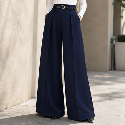 ✨ Elegante Favoriet 👖 Dames Wijde Pijpen Broek met Soepele Vallende Stof – Elegant, Comfortabel & Flatterend