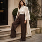 ✨ Elegante Favoriet 👖 Dames Wijde Pijpen Broek met Soepele Vallende Stof – Elegant, Comfortabel & Flatterend