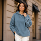 ✨ Casual Denim Look 🤎 Dames Denim Hoodie – Comfortabel, Trendy & Makkelijk te Combineren