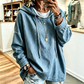 ✨ Casual Denim Look 🤎 Dames Denim Hoodie – Comfortabel, Trendy & Makkelijk te Combineren