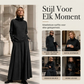 ✨ Elegante Knit Look 🤎 Dames Colshirt & Maxi Rok Set – Comfortabel, Vrouwelijk & Tijdloos