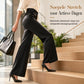 ✨ Nieuwe Collectie – Speciale Prijs! - Elegante satijnen hooggetailleerde wijde pijpen broek met asymmetrische taille ✨ luxe glans, slank silhouet, modieuze asymmetrische taille