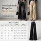 ✨ Nieuwe Collectie – Speciale Prijs! - Elegante satijnen hooggetailleerde wijde pijpen broek met asymmetrische taille ✨ luxe glans, slank silhouet, modieuze asymmetrische taille