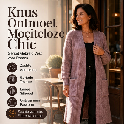 🔥 Nieuw Binnen – Nu 50% KORTING! - Gezellige Geribbelde Longline Cardigan voor Vrouwen ✨ zacht geribbeld materiaal, lang model, ideaal voor laagjeslook