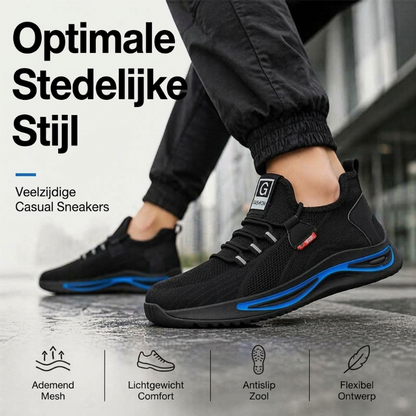 💥 Grote Korting — Veiligheidsschoenen met stalen neus voor heren, ademende werksneakers ✨ stalen neus bescherming, ademend materiaal, antislipzool voor werk