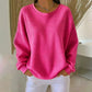 Dames Wafelgebreide Losvallende Sweater
