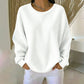 Dames Wafelgebreide Losvallende Sweater