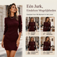 🔥 Vandaag Extra Voordelig - Geribbelde bodycon jurk met ronde hals voor dames ✨ ronde hals geribbeld stof bodycon pasvorm