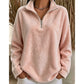 🔥 Vandaag Extra Voordelig - Casual en comfortabele dames‑sweater met kwartrits ✨ kwartrits comfortabele stof losse pasvorm