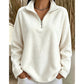 🔥 Vandaag Extra Voordelig - Casual en comfortabele dames‑sweater met kwartrits ✨ kwartrits comfortabele stof losse pasvorm