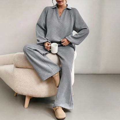 🔥 Vandaag Extra Voordelig - Casual en stijlvolle losvallende twee‑delige set voor dames ✨ losvallende pasvorm complete set zacht materiaal