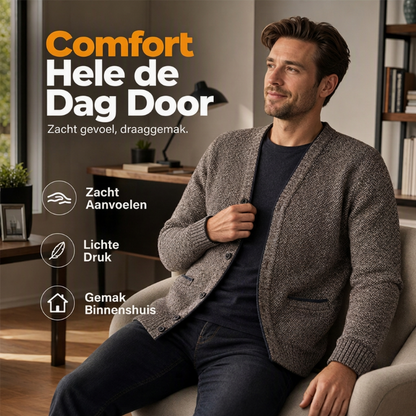 🔥 Vandaag Extra Voordelig - Heren casual vest met knopen en breisel ✨ breisel stof knopen mouwloos laagjeslook