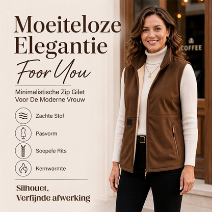 🔥 Vandaag Extra Voordelig - Thermisch wintervest voor dames met staande kraag ✨ thermisch staande kraag mouwloos licht wintervest