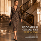 💎 Exclusieve Deal 🐆 Damesjurk van Kant met Luipaardprint, V-Hals & Lanternmouwen – Elegante Midi-Lengte & Vrouwelijke Uitstraling