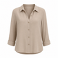 Stijlvolle casual damesblouse met lange mouwen en knoopsluiting ✨ knoopsluiting lange mouwen casual basismodel