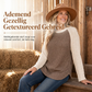 ✨ Nieuwe Look 💫 Vrouwen Western Ranch Stijl Raglan Lange Mouw Gebreid Top met Gestructureerde Wafelstof en Gebogen Zoom – Stoer, Comfortabel & Trendy