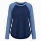 ✨ Nieuwe Look 💫 Vrouwen Western Ranch Stijl Raglan Lange Mouw Gebreid Top met Gestructureerde Wafelstof en Gebogen Zoom – Stoer, Comfortabel & Trendy