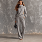 ✨ Nieuwe Look 💫 Dames Gebreide Coltrui & Broekwijde Panten Set – Comfortabel, Vrouwelijk & Trendy