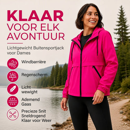 🌬️ Herfst Essential 🍂 Dames Outdoor Winddichte Jas met Capuchon – Beschermend, Comfortabel & Bewegingsvrijheid ✨