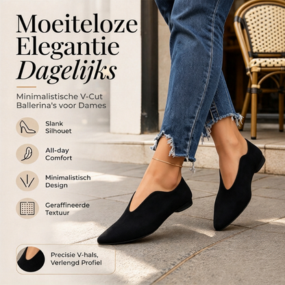 ✨ Elegante Dameschoenen 👠 Platte Schoenen met Spitse Neus & V-Snit – Chic, Comfortabel & Veelzijdig