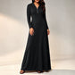 ✨ Nieuw Binnen 🍂 Dames Gebreide Geribbelde Maxi Jurk met Capuchon – Zacht, Comfortabel & Elegant 👗