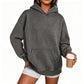 🔥 Streetwear Favoriet ✨ Unisex Oversized Hoodie met Acid-Wash Look – Casual, Comfortabel & Trendy 🖤
