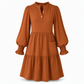 ✨ Trendy Favoriet 💕 Dames Mini-Jurk met V-Hals & Gelaagde Volants – Vrouwelijk, Speels & Elegant 👗
