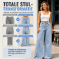 🔥 Trend Alert ✨ Trendy Damesjeans met Asymmetrische Overlap & Wijde Pijpen – Modern, Comfortabel & Flatterend 👖