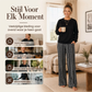 🌟 Populaire Stijl 💫 Vrouwen Casual Set: Ronde Hals Top & Bedrukte Broek – Relaxed Kleurrijk en Complete Outfit
