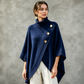 🛍️ Must‑have Item 💫 Dames Asymmetric Col Poncho Gebreide Trui – Uniek Zacht & Opvallend Ontwerp