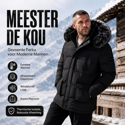 💎 Fantastische Pasvorm 💫 Heren Middenlengte Winterjack – Winddicht Thermisch en Warm voor Koude Dagen