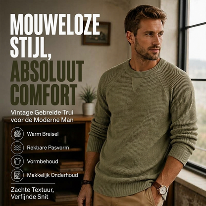 📣Frisse Collectie 💫 Heren Klassiek Round Neck Gebreid Topje – Zacht Tijdloos en Comfortabel Dagelijks