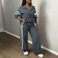 💕 Jouw Nieuwe Favoriet 💫 Dames Casual Sweatshirt en Wijde Pijpen Broek Set – Relaxed Zacht en Complete Outfit