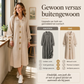 🌸 Nieuwe Collectie — Dames maxi‑jurk van geribbreid breisel met lantaarnmouwen ✨ vloeiende pasvorm stijlvol voor allerlei gelegenheden