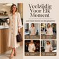 🌸 Nieuwe Collectie — Dames maxi‑jurk van geribbreid breisel met lantaarnmouwen ✨ vloeiende pasvorm stijlvol voor allerlei gelegenheden