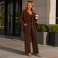 🏆 Bestseller — Dames 3-delige Gebreide Loungewear Set ✨ ultrazacht gebreid comfortabele pasvorm voor thuis en casual uitjes