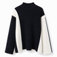 🍂 Herfst/Winter Deal ✨ Dames Colour Block Gebreide 2-Delige Set – Warme Pullover Trui & Elegante Rok voor een Chique Look