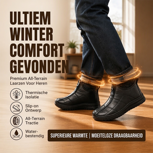 ❄️ Winter Deal ✨ Heren Schoenen met Pluche Voering & Antislipzool – Warme Comfortabele Wandelschoenen voor Koude Dagen