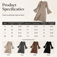 🍂 Winter Favoriet ✨ Dames Gebreide Lange Cardigan met Open Voorkant – Comfortabel Lang Vest voor een Elegante Laagjeslook