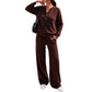 ✨ Nieuwe Collectie 💎 Dames 2-Delige Set met Top & Wijde Pijp Broek – Comfortabele Casual Outfit met Elegante Look