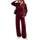 ✨ Nieuwe Collectie 💎 Dames 2-Delige Set met Top & Wijde Pijp Broek – Comfortabele Casual Outfit met Elegante Look