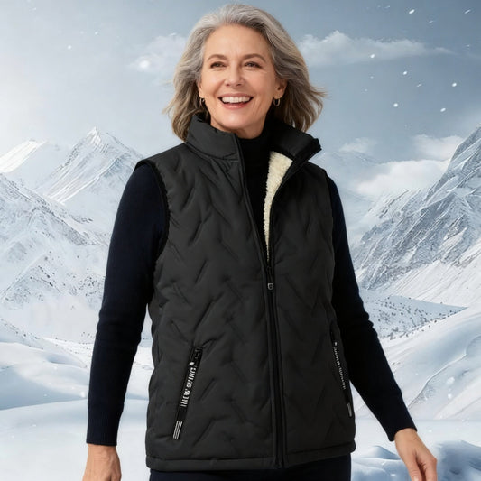 ❄️ Winter Favoriet ✨ Warme Gewatteerde Dames Bodywarmer met Fleecevoering – Mouwloos Wintervest voor Comfort & Warmte